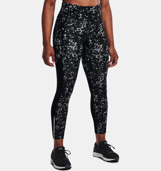 Womens UA Fly Fast 3.0 Printed Ankle Tights